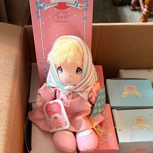 Precious Moments Blonde Doll in Pink Dress